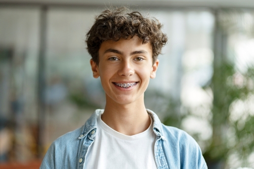 teenage boy with braces