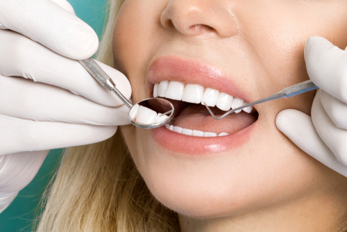 woman after cosmetic dental treatment